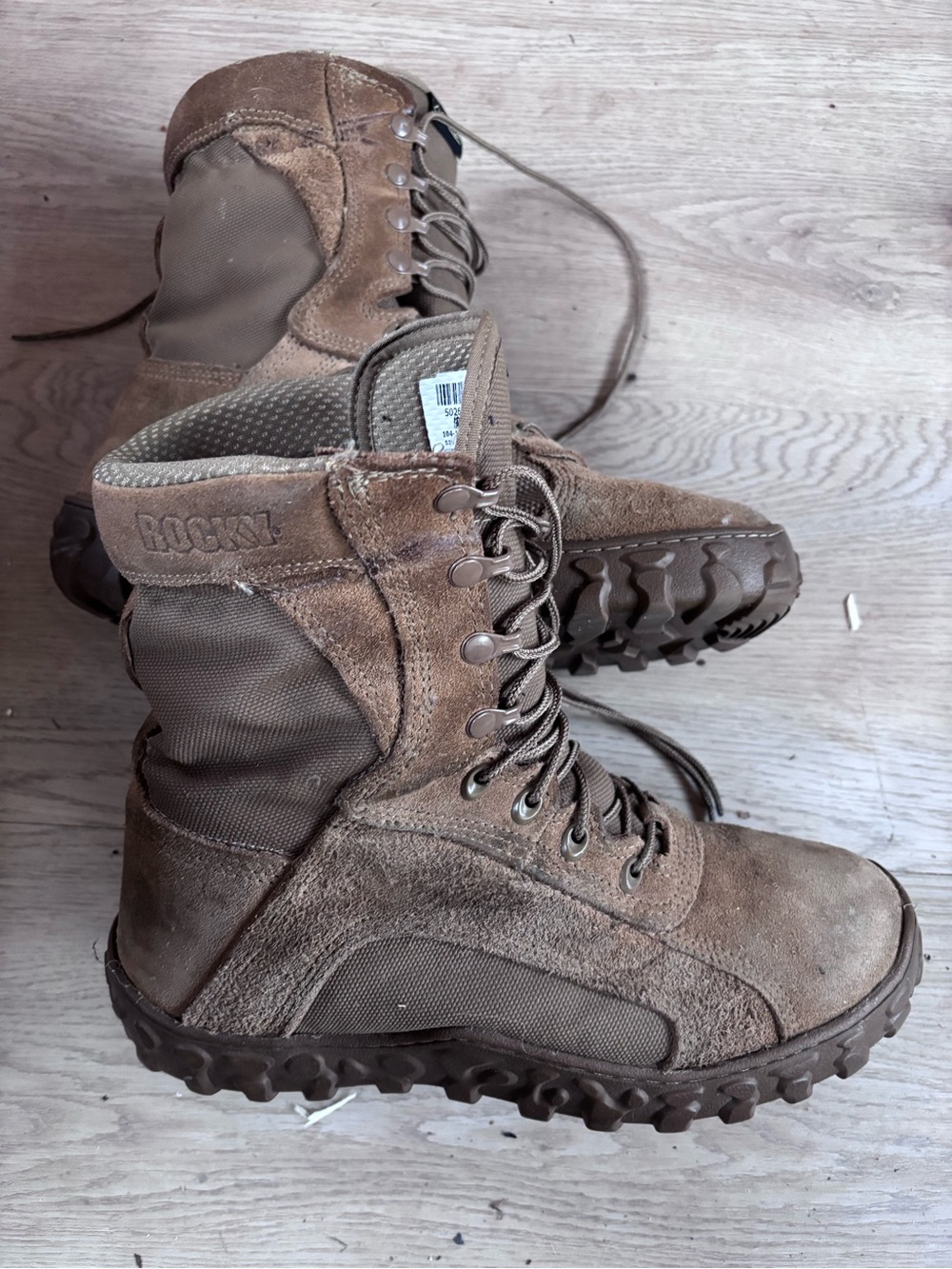 Rocky S2V - special ops.  Brown Suede Tactical Lace-Up Boots.